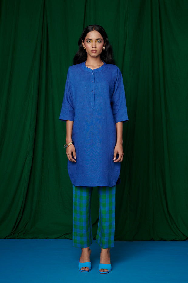 Neelam Linen Panelled Kurta Set