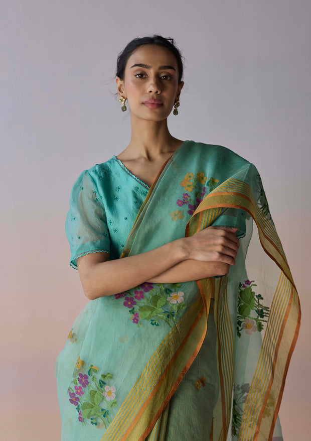 "Earthsong Jamdani Saree "