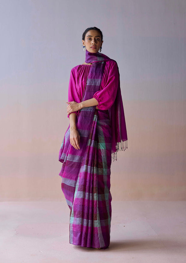 Aurora Checkered Saree