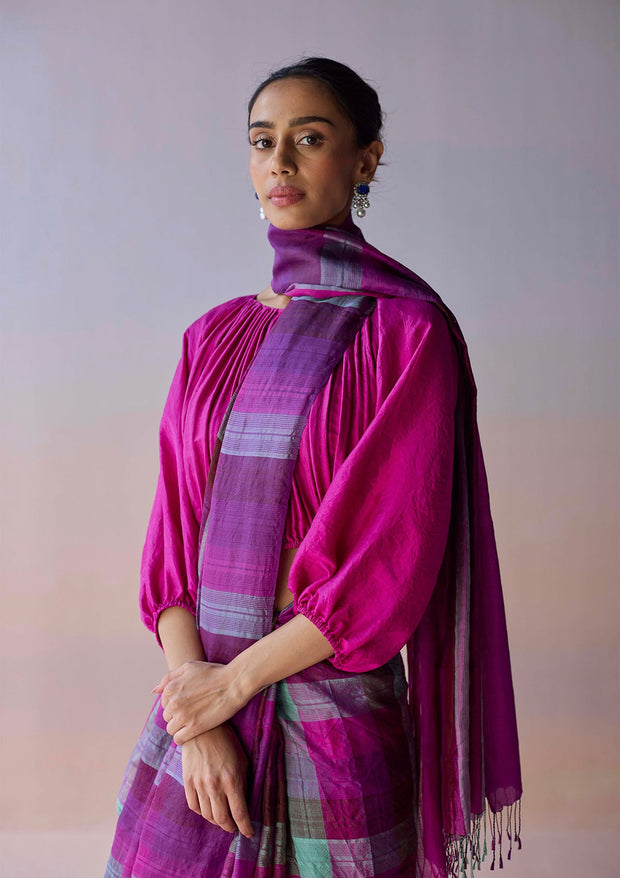 Aurora Checkered Saree