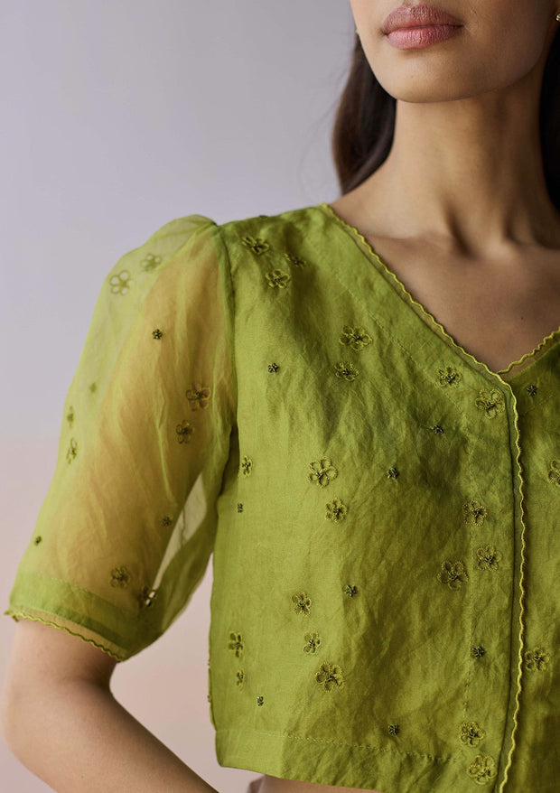 StarBloom Leaf Green Blouse