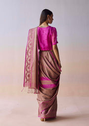 Blush Horizon Jamdani Saree