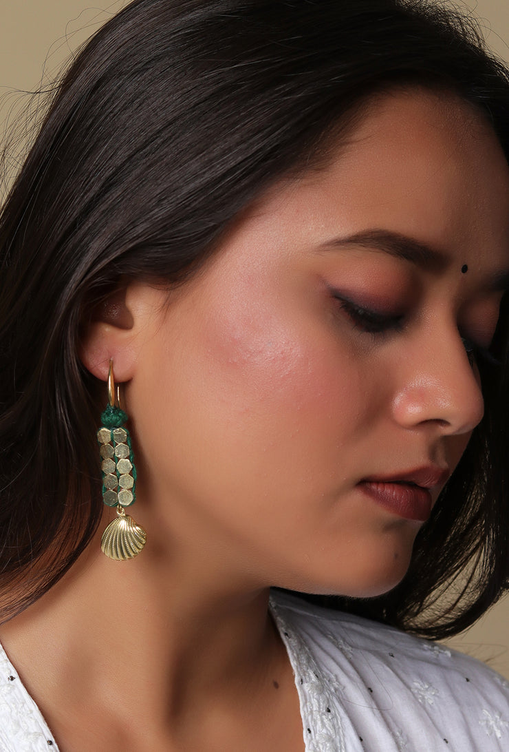 Kumud green earrings