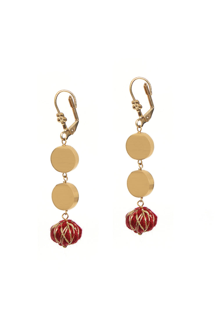 Rasa Maroon Earrings