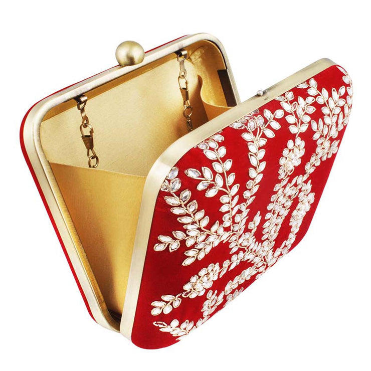 Mehroon clutch bag