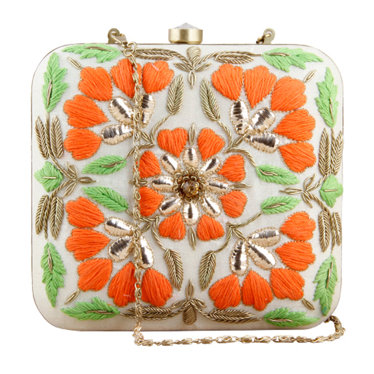 Zoraa orange clutch