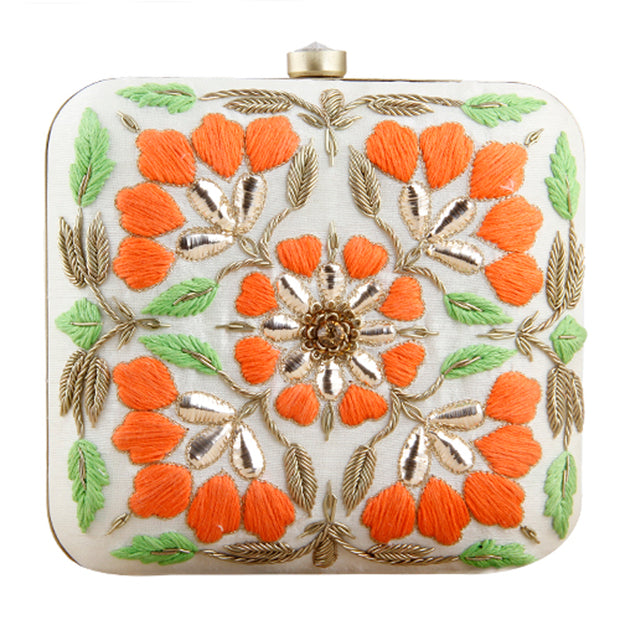 Zoraa orange clutch