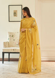 Rue Floral Threadwork Saree