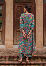 Teal Bloom Co-ord Set