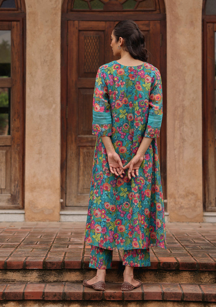 Teal Bloom Co-ord Set