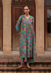 Teal Bloom Co-ord Set