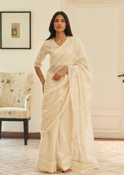 Swan Embroidered Saree