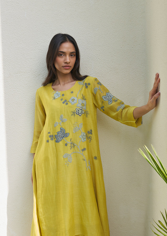 Daffodil Applique Embroidered Co-ord Set