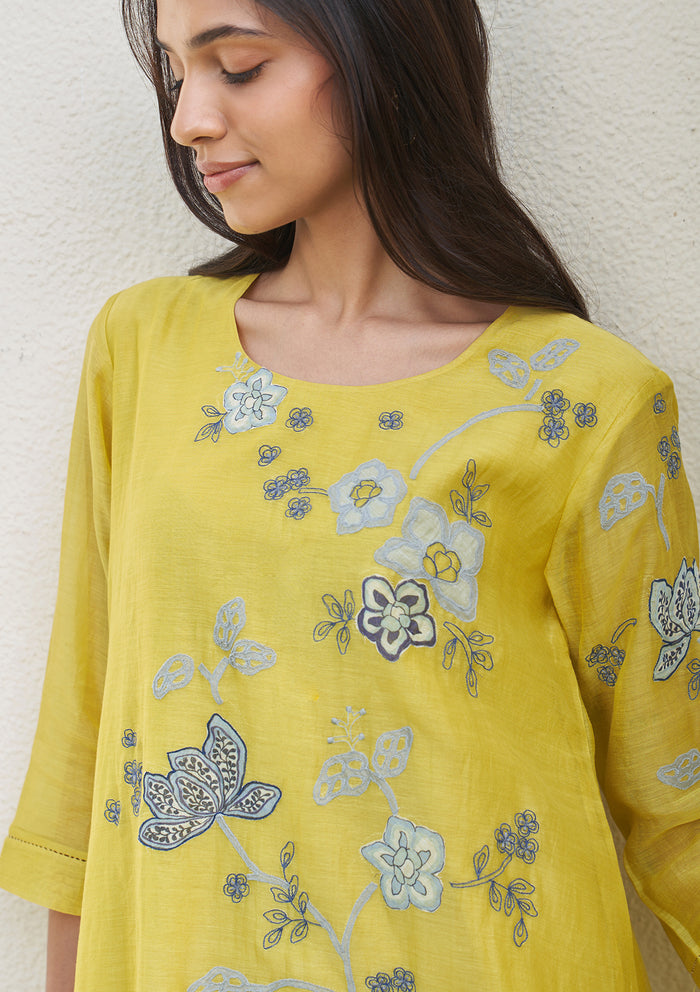 Daffodil Applique Embroidered Co-ord Set