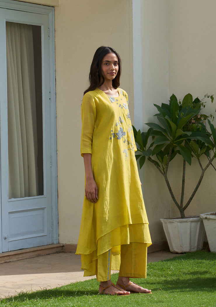 Daffodil Applique Embroidered Co-ord Set