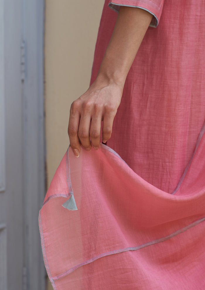 Peony Applique Embroidered Kurta Set