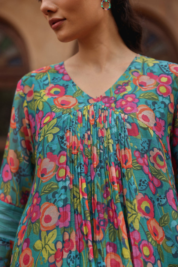 Teal Bloom Co-ord Set