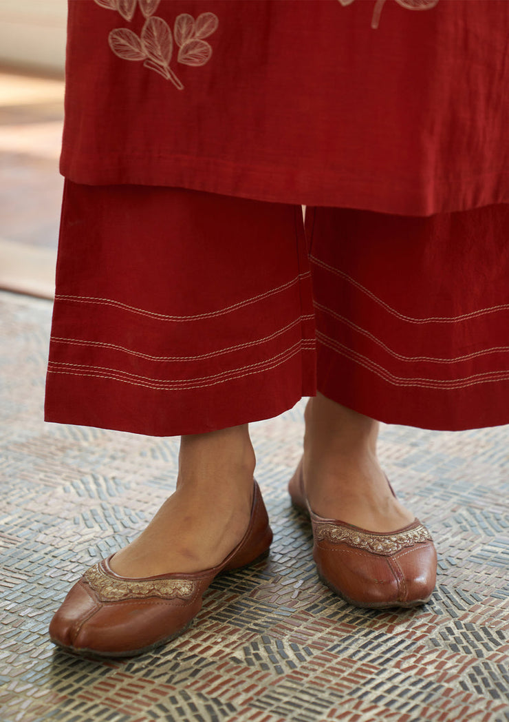 Poppy Floral Applique Kurta Set