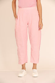 SOLID PINK STRIGHT PANTS