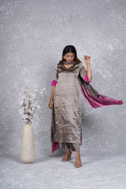 Grey Tissue silk kurta and Pant