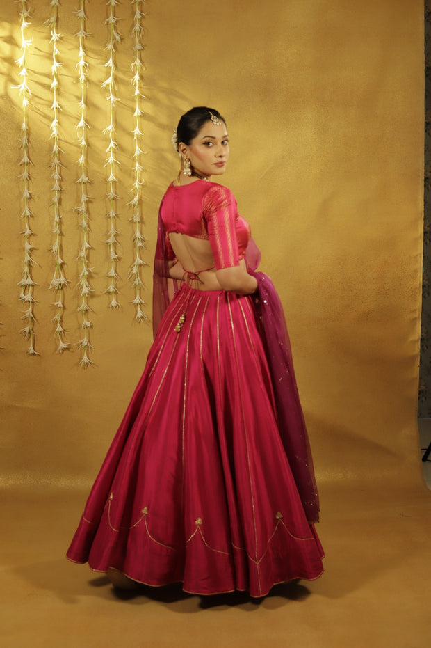 Pink Jaipuri Lehenga