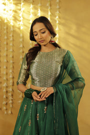 Green Baag Lehenga Set