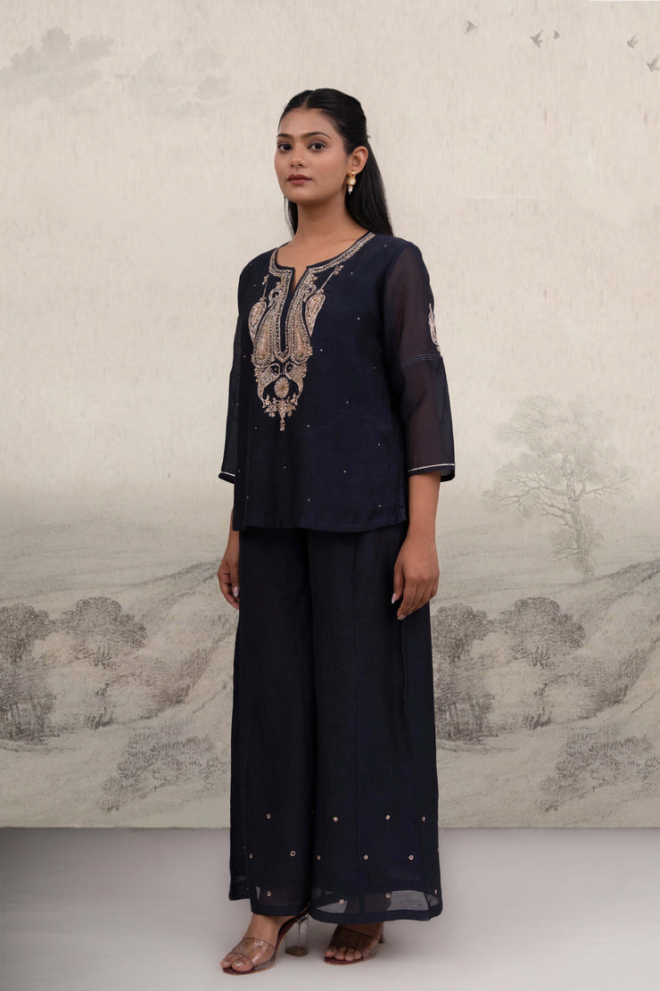 Black meena top and palazzo
