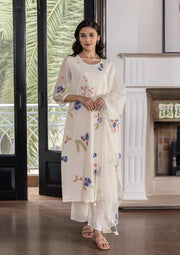 PEARL MULTIHUED APPLIQUE KURTA SET