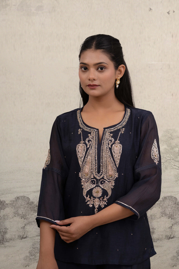 Black meena top and palazzo