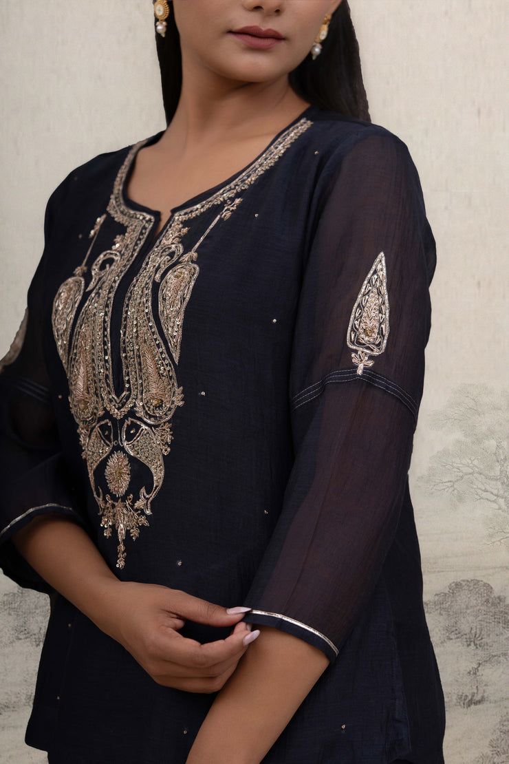 Black meena top and palazzo
