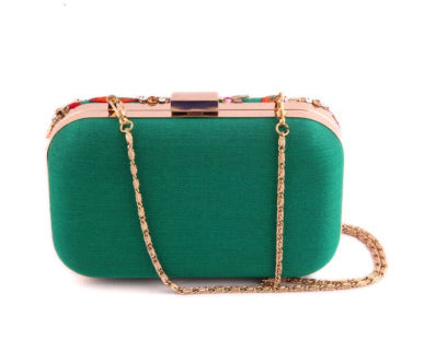 Green gardenia clutch