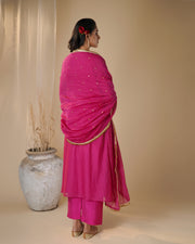 Hot Pink Yoke Kurta Set