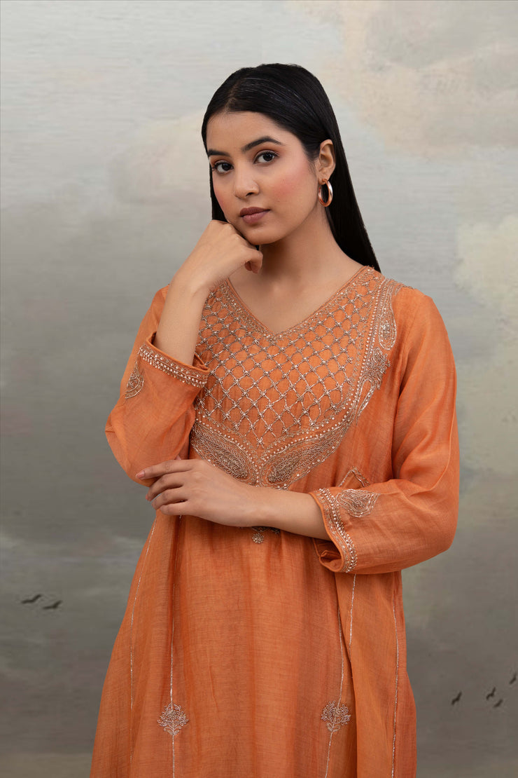Rust Orange Ambia Dress set