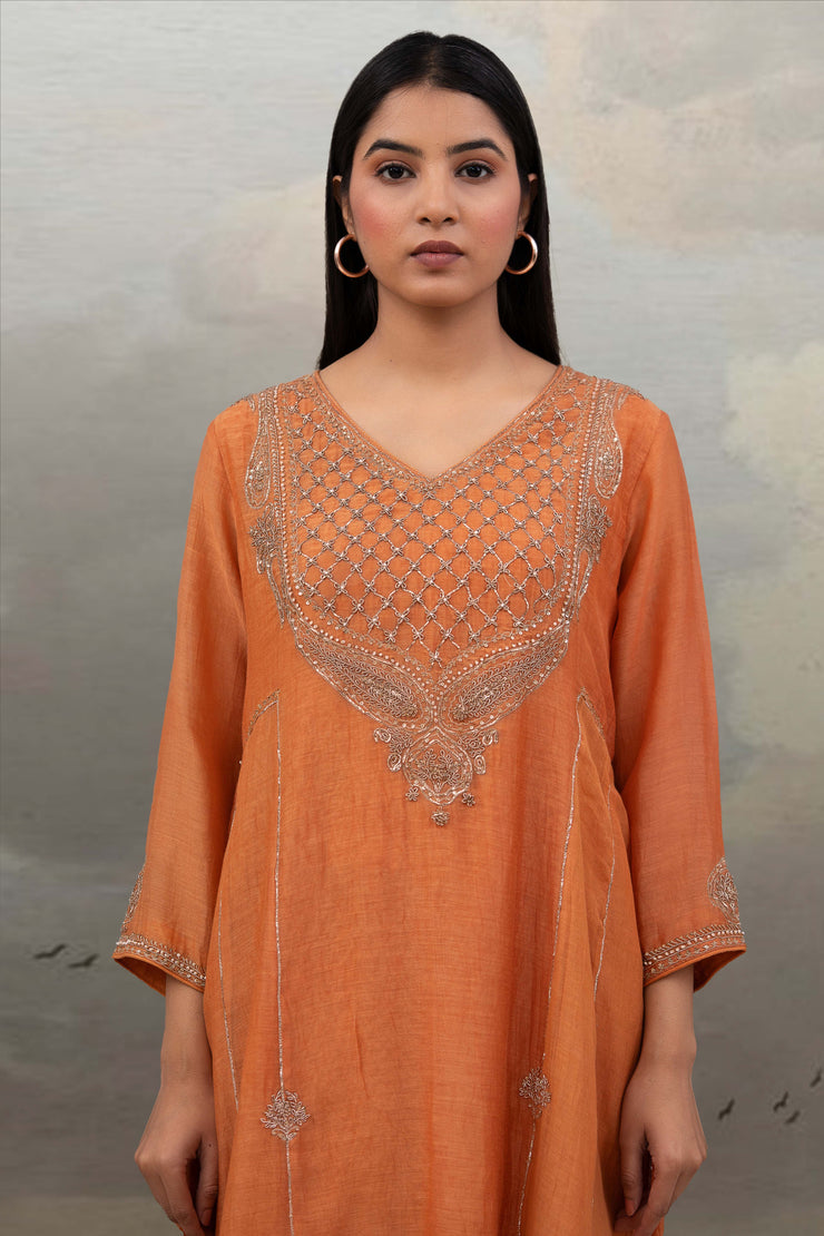 Rust Orange Ambia Dress set