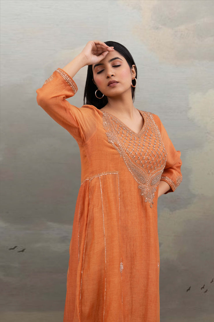 Rust Orange Ambia Dress set