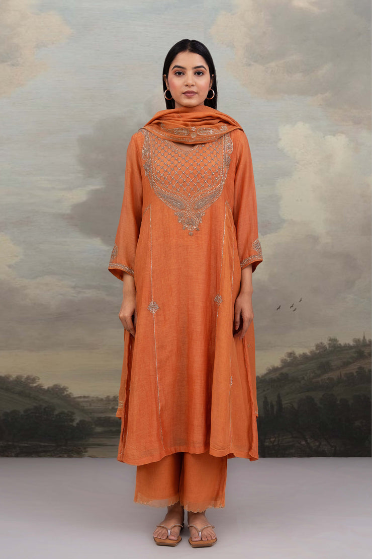 Rust Orange Ambia Dress set