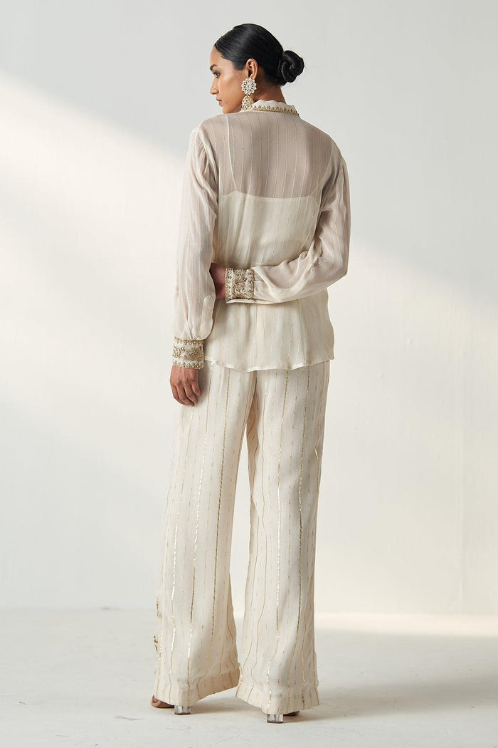 VANI IVORY SHIRT PANT SET