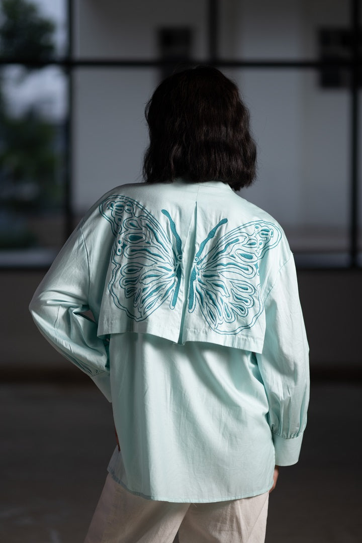 Aqua Winged Shirt