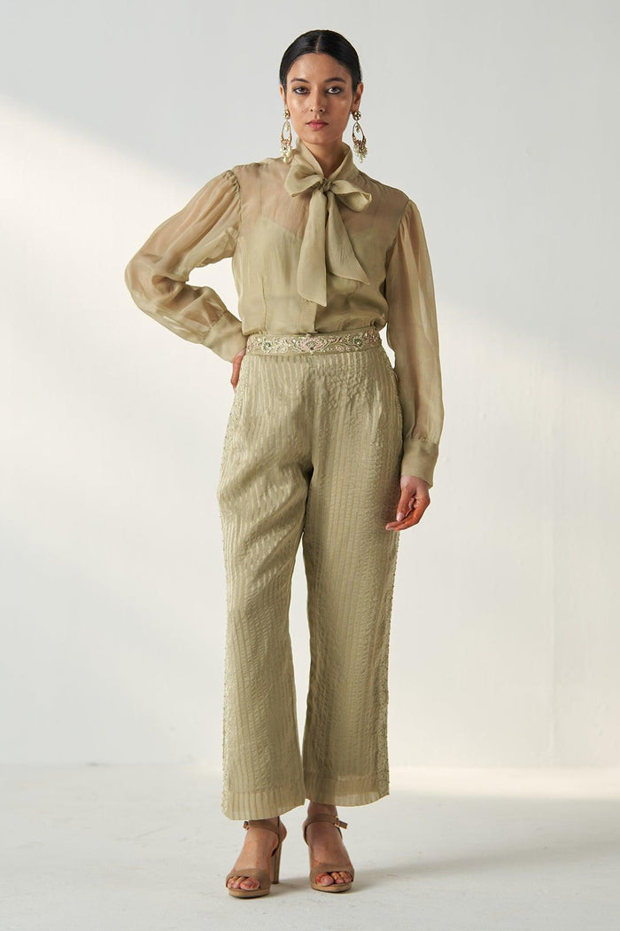 PADMA GREEN SHIRT PANT SET