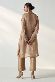 PAKHI FAWN SHEER KURTA PANT SET