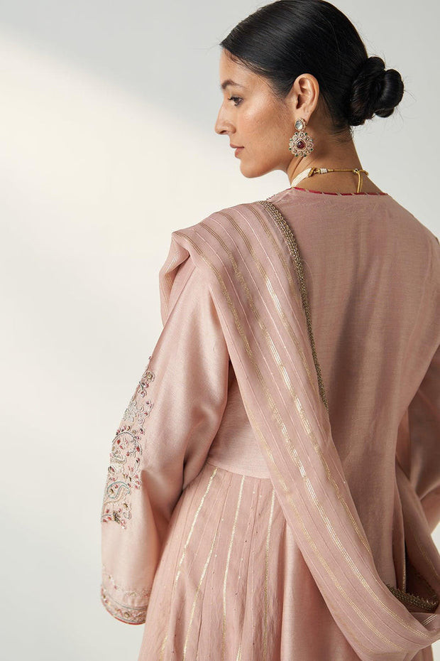 PALAK BLUSH PINK ANARKALI PANT SET