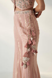 RIDHI BLUSH PINK GILET SHARARA SET