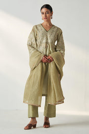 ROOP GREEN KURTA PANT SET