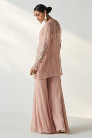 TARA BLUSH PINK SHARARA SET