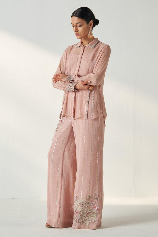 VANI BLUSH PINK SHIRT PANT SET