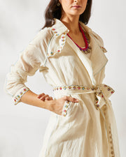 BANJARA TRENCH Ivory DRESS