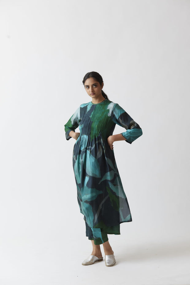 EMERALD SILK KURTA SET