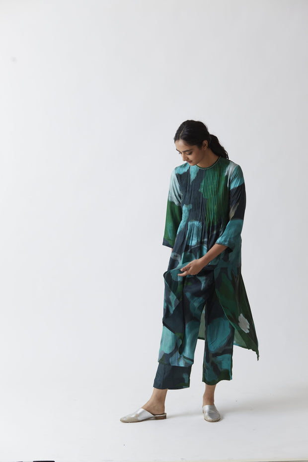 EMERALD SILK KURTA SET