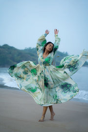 Ocean Glint Boho Dress