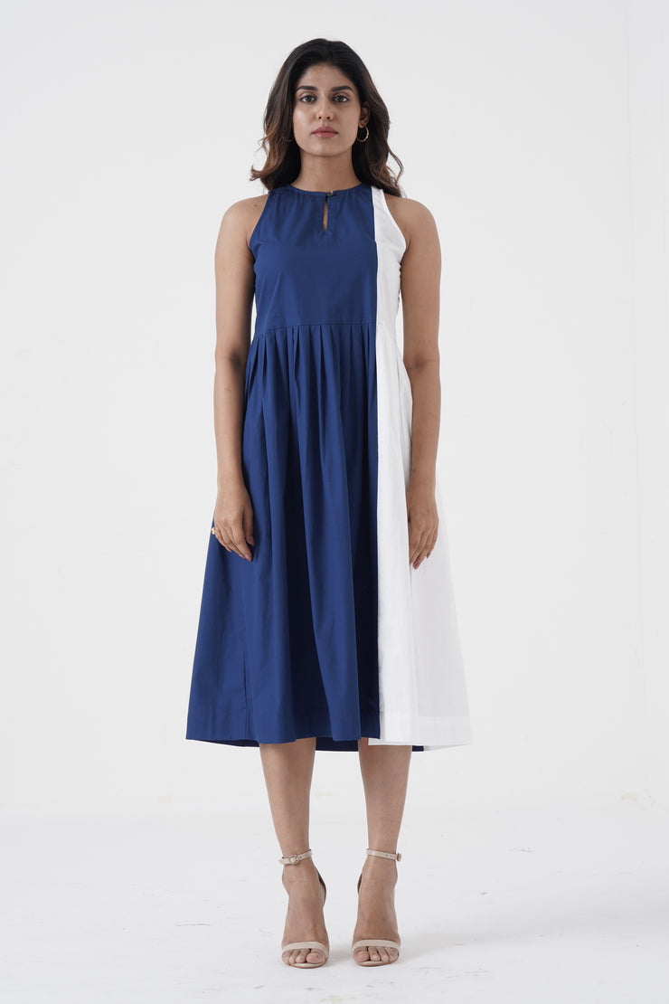 Pleated dress - Blue